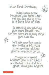 Fist Birthday Poem