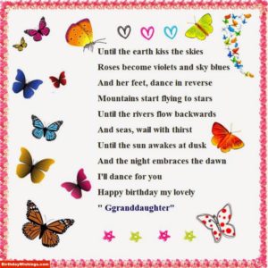 Birthday poem For Granddaughter