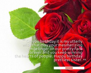 Birthday Poem For Sister