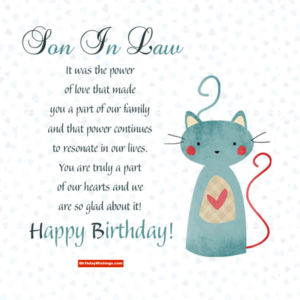 Birthday Poem For Son-in-Law
