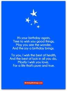 Best Wishes For Birthday | Birthday Poem