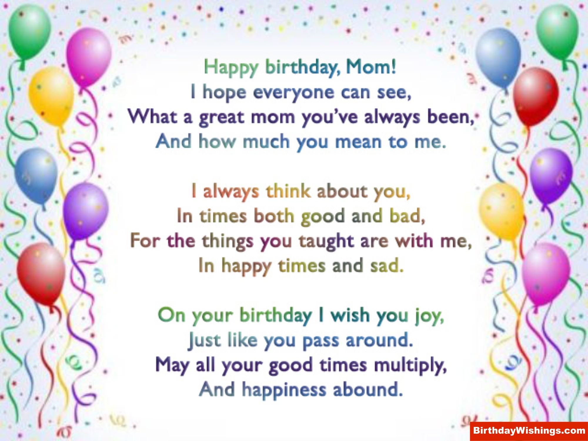 Mom's Birthday Poem | A Birthday Poem For Mom on Her Birthday