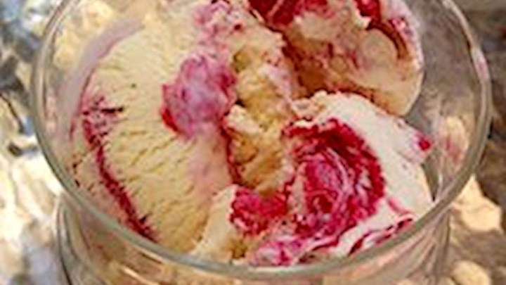 White Chocolate and Raspberry Ice Cream Recipe