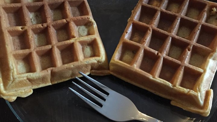 Sweet Potato Pecan Waffles