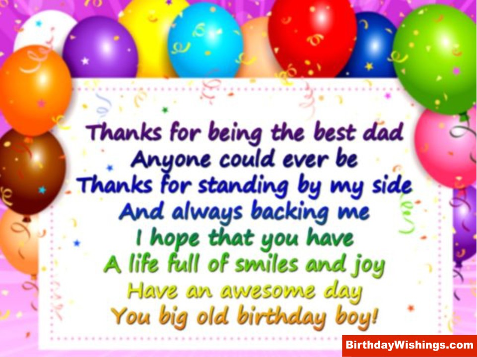 Birthday Poem For Dad BirthdayWishings