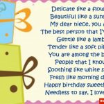Birthday Poem For Niece