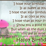 Sweet Birthday Poem For Boy Friend