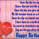 Romantic Birthday Poem For Boy Friend