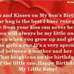 Hugs & Kisses on My Son's Birthday