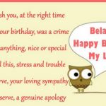 Belated Happy Birthday My Love