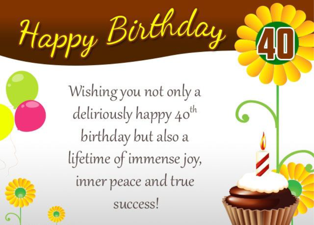 40th Birthday Wishes
