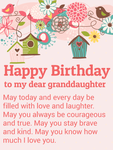 Happy Birthday Cards & Messages - Grand Daughter Birthday Wishes